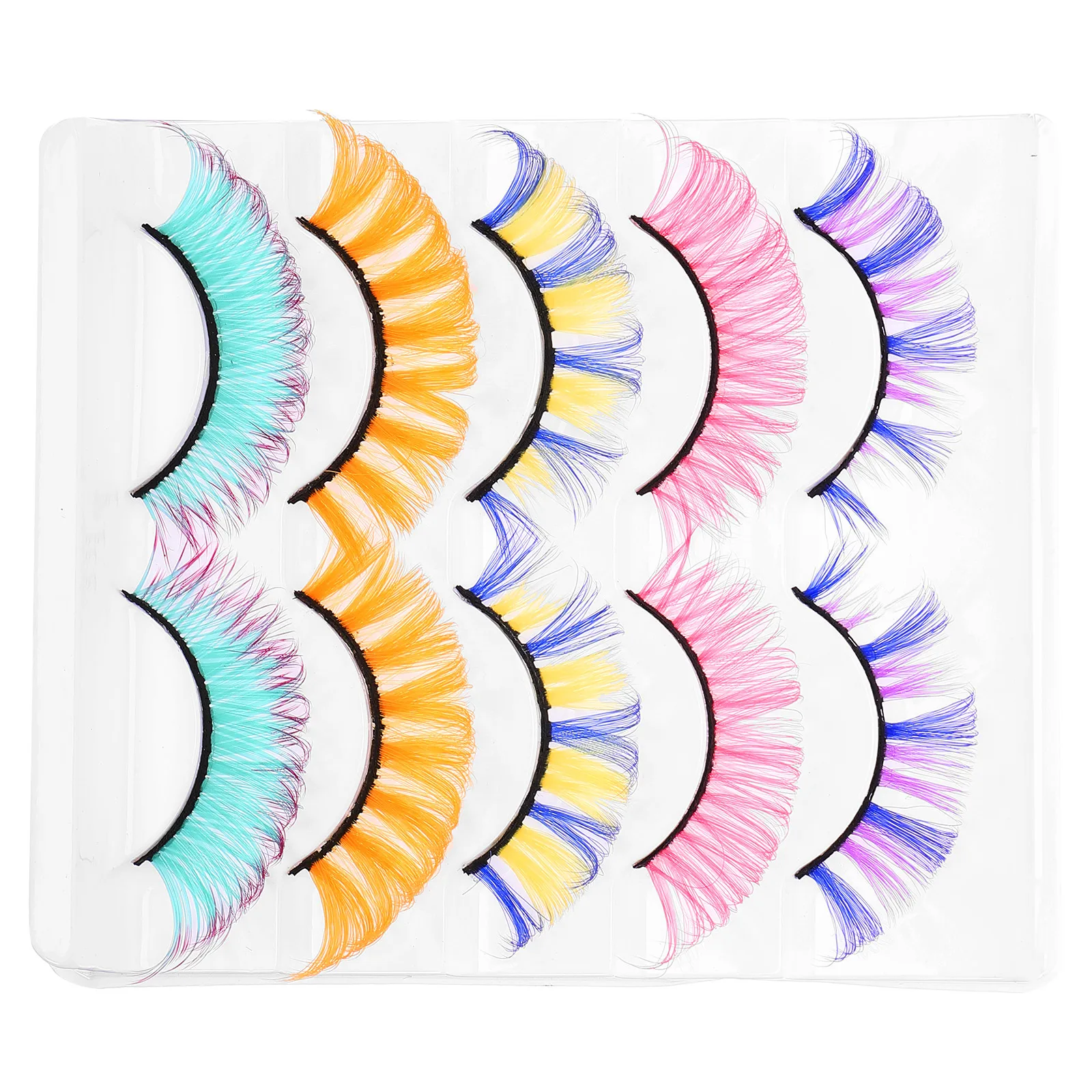 

False Eyelashes Women Colored Curly Individual Extensions Lashes Lightweight Makeup Accessories Party Stage