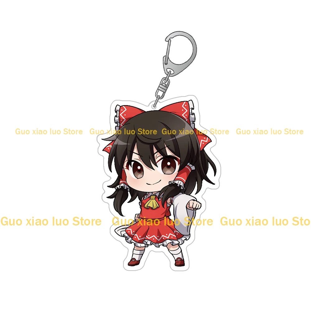 Anime Store Touhou Project Marisa Kirisame Sakuya Izayoi Acrylic HD Characters Keychain Pendant Ornamen Charm Gifts About 6cm