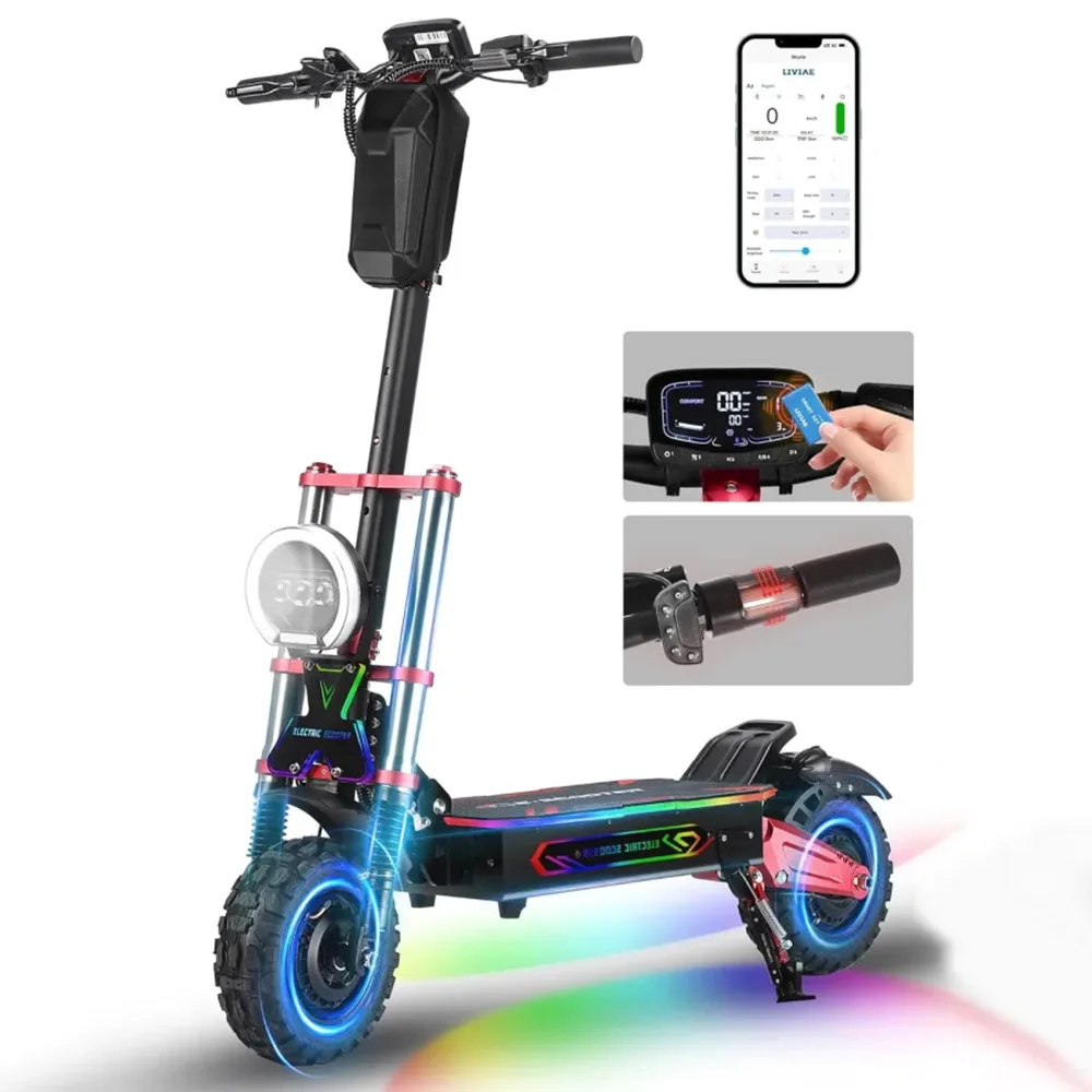 

US EU Stock BOYUEDA Scooter S5 with NFC Big Screen APP 60V 6000W Electric Scooter