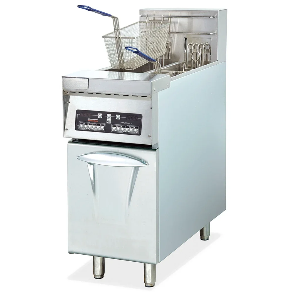 Wholesale Cheap Commercial Heavy Duty Stainless Steel Restaurant Kitchen Electric Gas Double Deep Fryer Offers