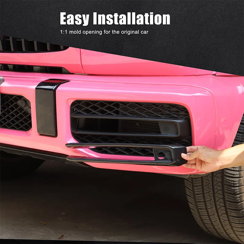 

For Mercedes-Benz G-Class W464 W465 G500 G63 G550 2019-2024 Dry carbon fiber car fog light cover exterior decorative accessories