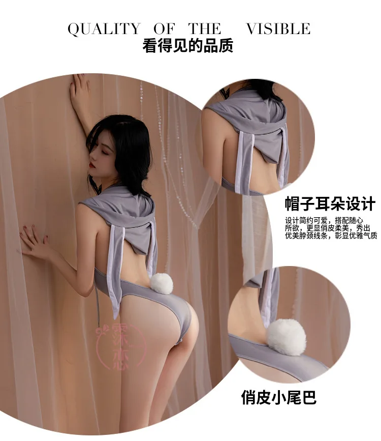 ドレス服セクシーな視点ウサギの制服誘惑コスプレジャンプスーツランジェリーエキゾチックアパレルボディスーツ大人のおもちゃキットシュミズ