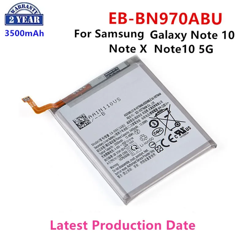 

Brand New EB-BN970ABU Replacement 3500mAh Battery For Samsung Galaxy Note 10 Note X Note10 NoteX Note10 5G Batteries