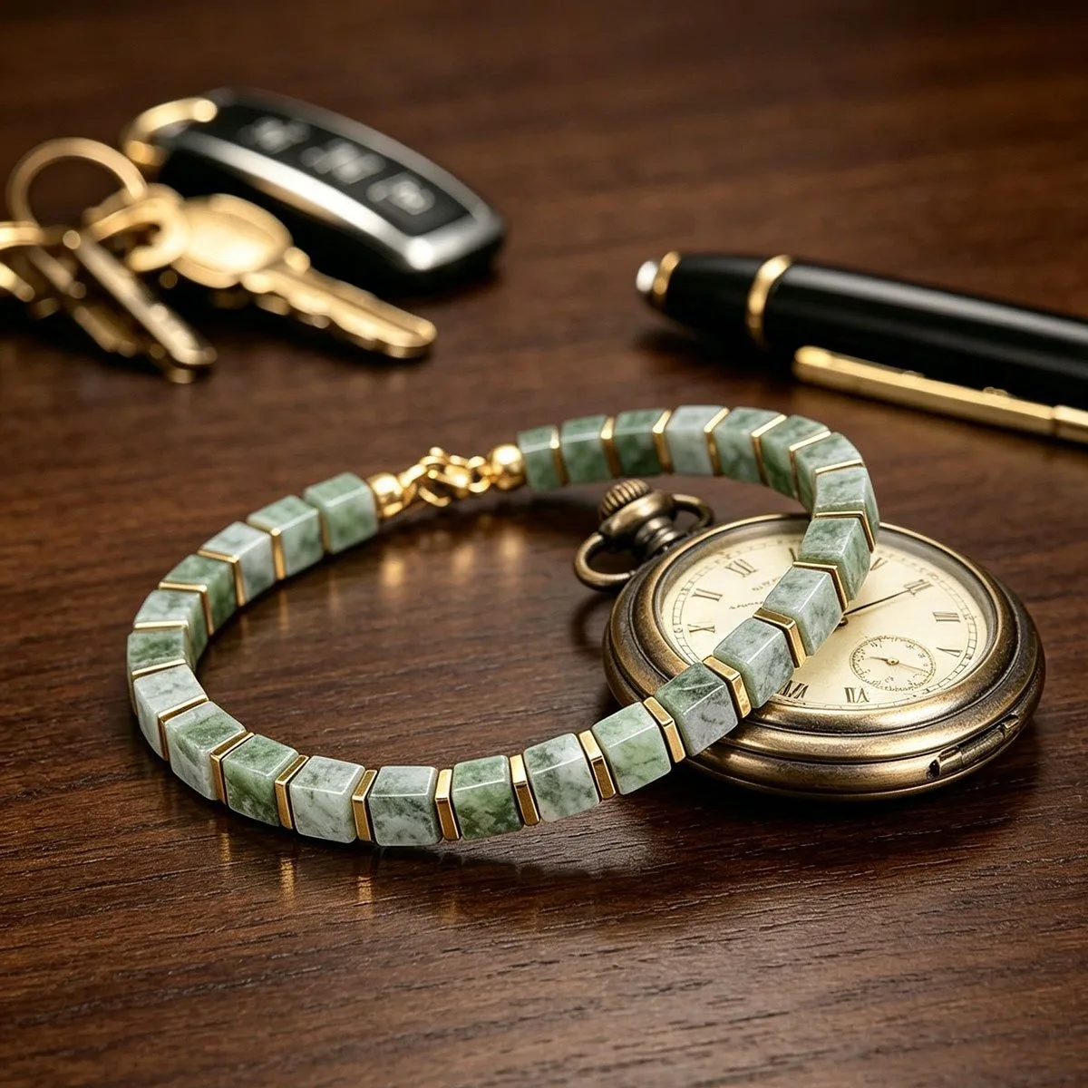 Casual style Dongling stone square beaded money bracelet, attracts wealth, abundance, and prosperity, handmade natural stone skin-friendly jewelry, suitable for daily wear