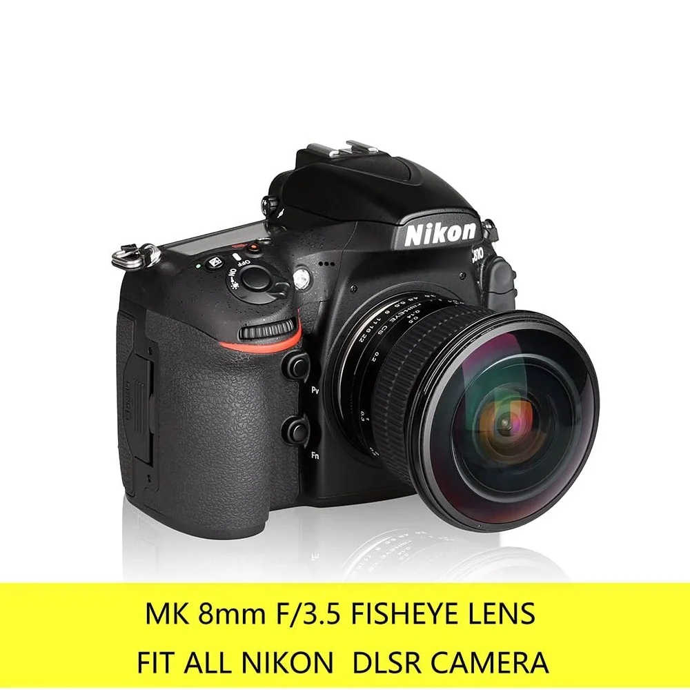 Meike 8mm f3.5 Ultra Wide Angle Fisheye Lens APS-C for Nikon F mount D80 D90 D3100 D3300 D3400 D5600 D5200 D5300 D7200 D7500
