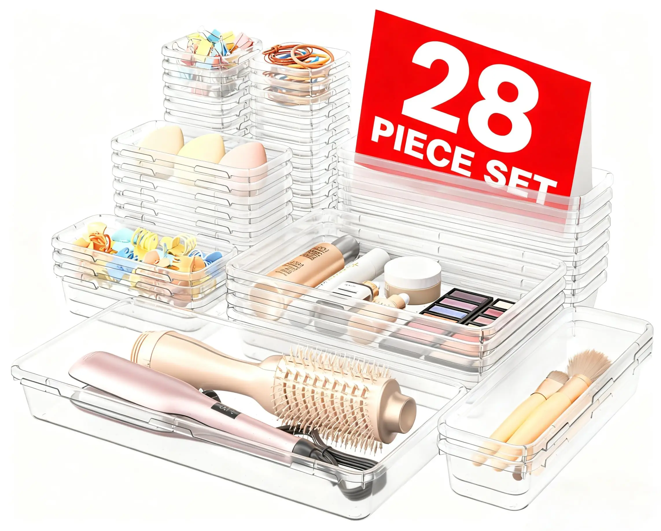 

5-Tier Mesh Desk File Organizer with Handle - Paper Sorter for Office, Home & School