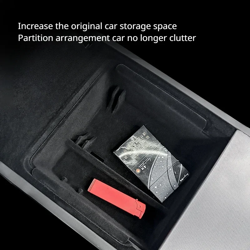 For New Tesla Model 3+ Highland 2024 Car Storage Box Central Control Organizer Armrest Box Car Storage Decorative Accessories