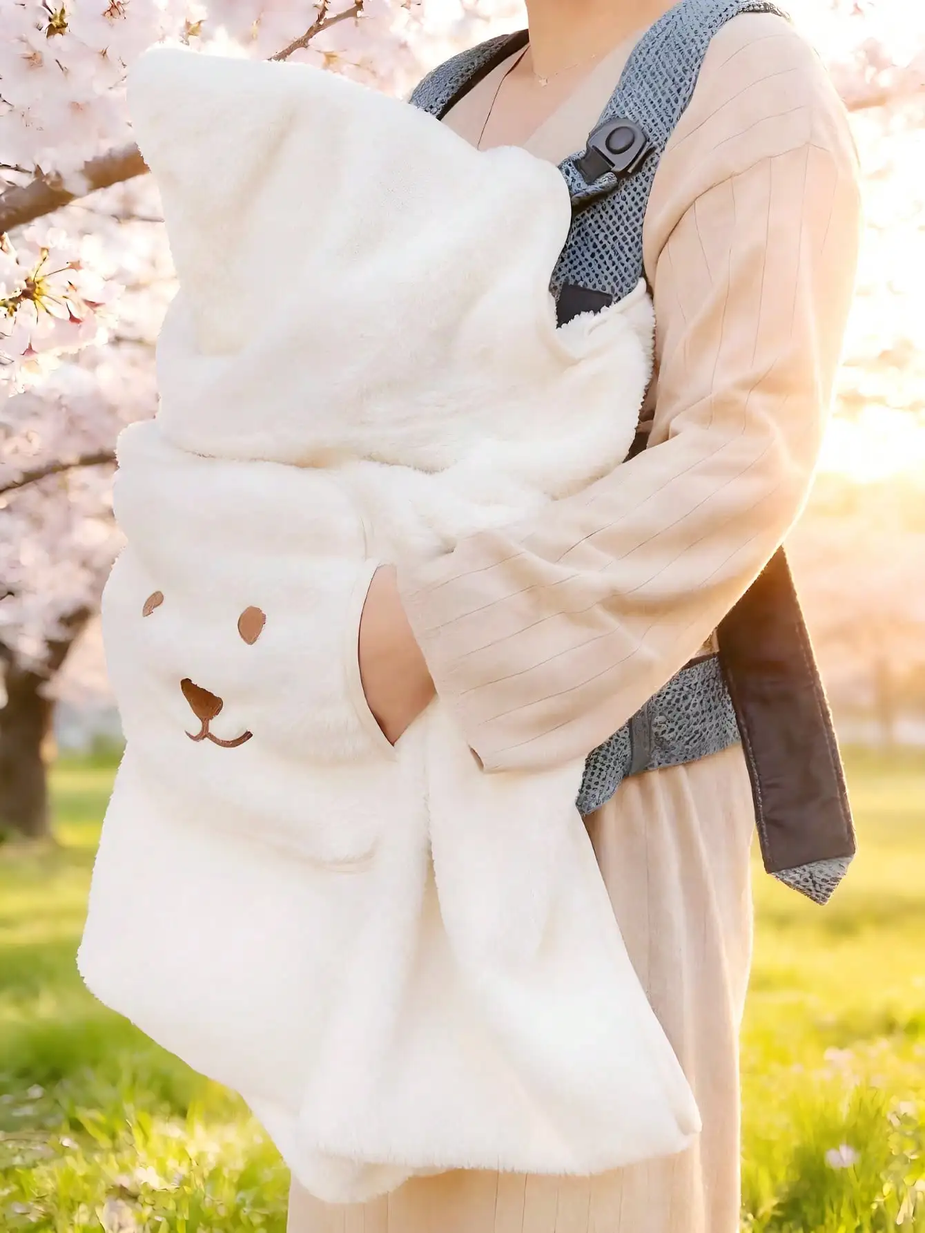 1Pc Baby Carrier Waist Stool Windproof Cover Cartoon Baby Windproof Cloak, Spring Outing Stroller Windproof Cover Portable Stroller Cover Multifunctional Baby Windproof Cloak a Must-Have for Outdoor Travel!