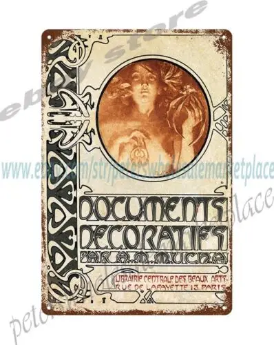 art prints for sale 1902 MUCHA, Alphons Documents Decoratifs metal tin sign