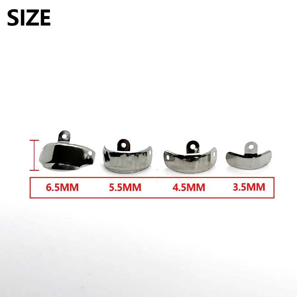 Dental Contoured Metal Matrix Bands Kit 3.5/4.5/5.5/6.5mm Professional Teeth Restoration Tools for Dentists