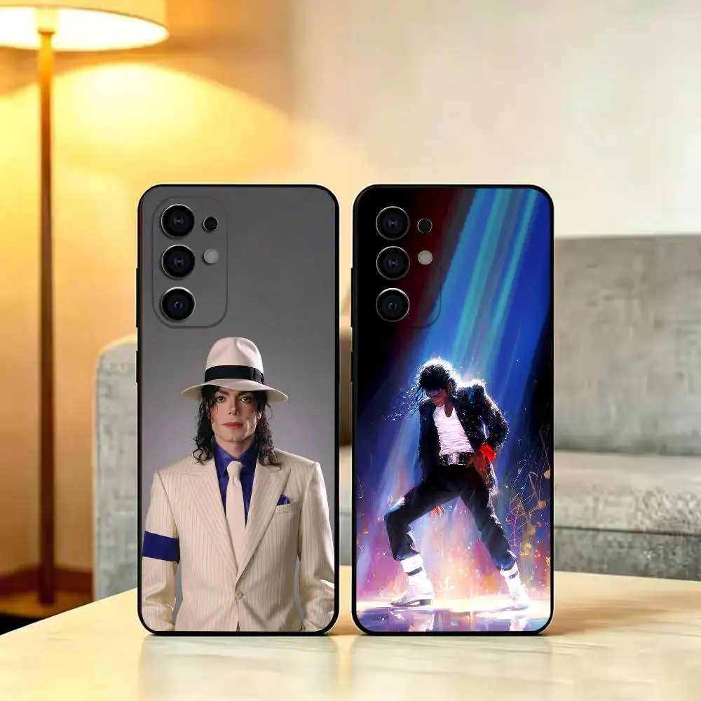 pop King M-Michael Jackson  Phone Case For Samsung S 25,24,23,22,30,21,10,9,Ultra,Plus,Lite,FE,4,5 G Soft Black Case