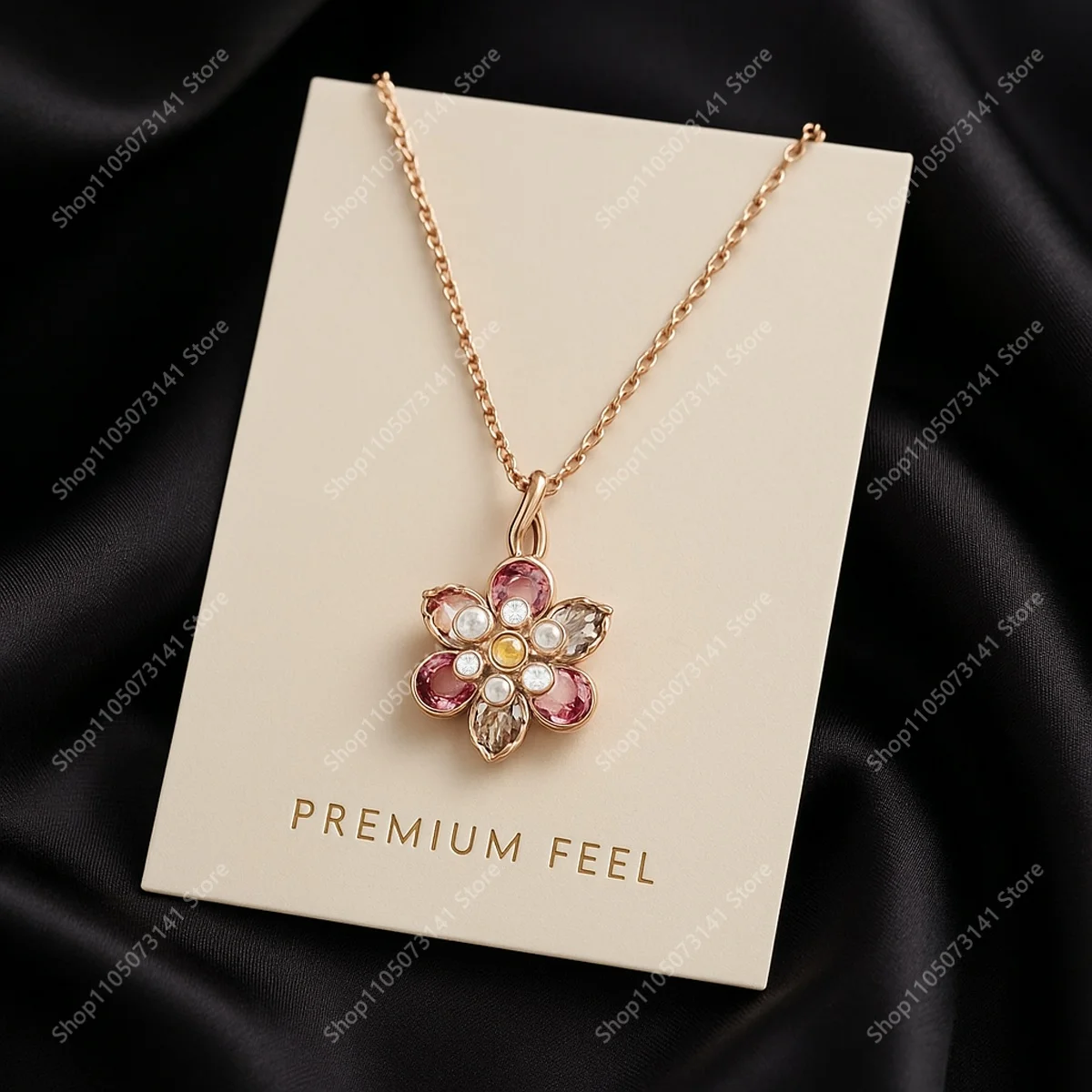 

Новое модное ожерелье с цветочным и красочным бриллиантом, кулон для вечеринок, модные и универсальные украшения - подарок на день рождения