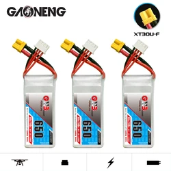 3Pcs GNB 650mAh 3S 11.1V 80C/160C Lipo Battery With XT30 Plug for FPV Racing Drone 4 axis UAV Quadcopter RC Drone 11.1V Battery