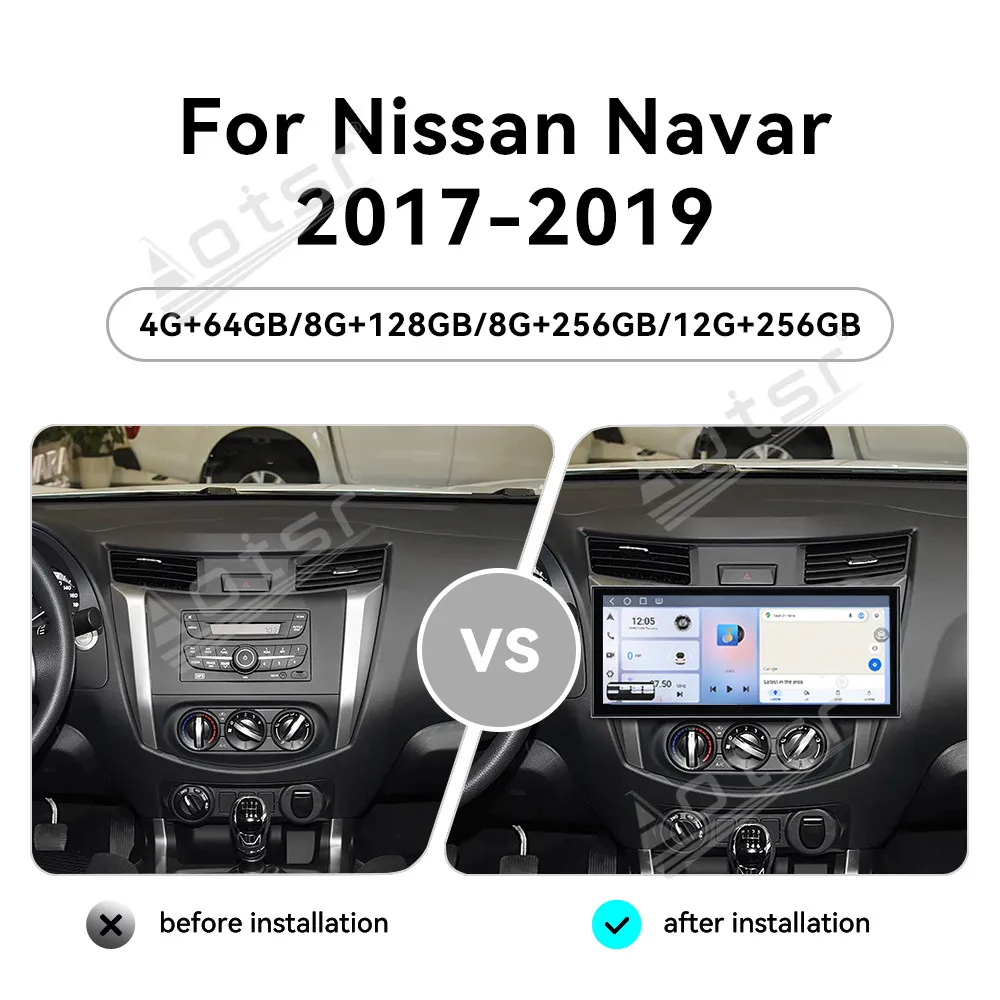 High Performance Car Accessories For Nissan Navar 2017-2019 GPS Navi 15.8 Inch HD Screen Modern Smart Android 15 Car Radio