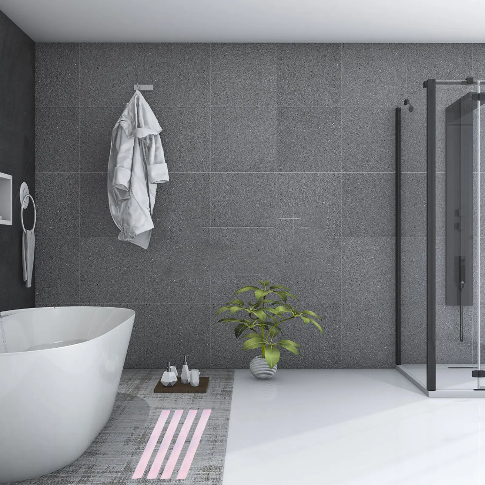 24 Pcs Shower Safety Strips No Slip Grips Bath Wall Stickers Floor Anti-slip Tub Antislip Mat