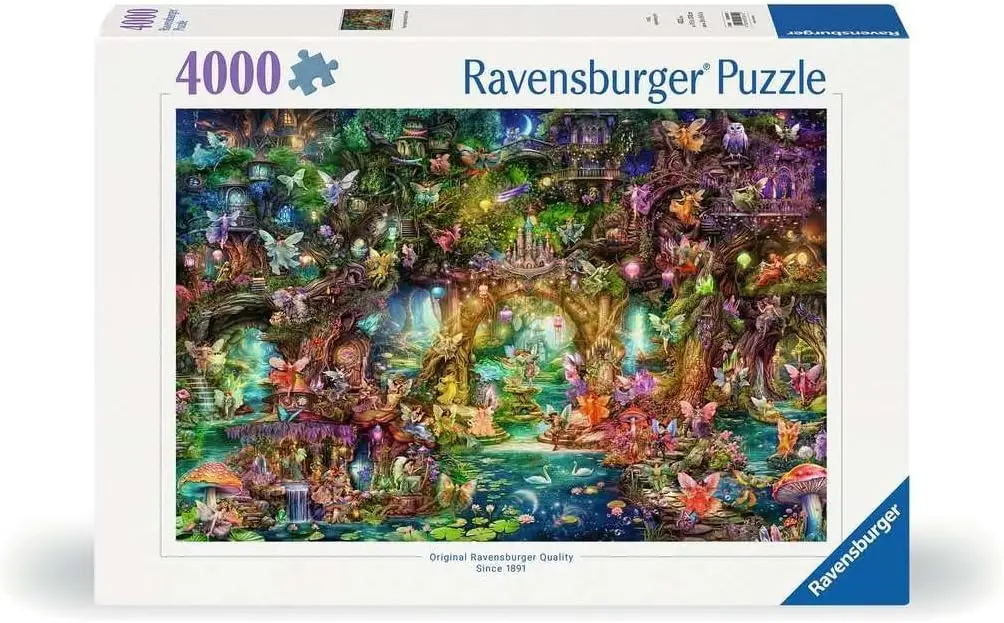 The Hidden World of Fairies, 4000 Piece Jigsaw Puzzle, Fantastical Mythical Scene for Adults Pack