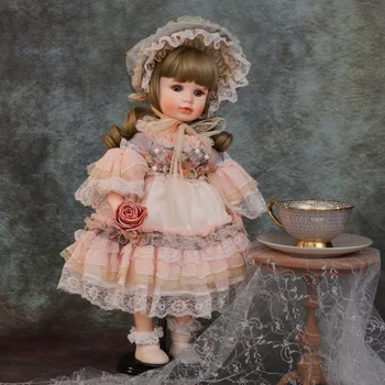 18" Cloveray Kawaii Porcelain Palace Doll with Stand 1