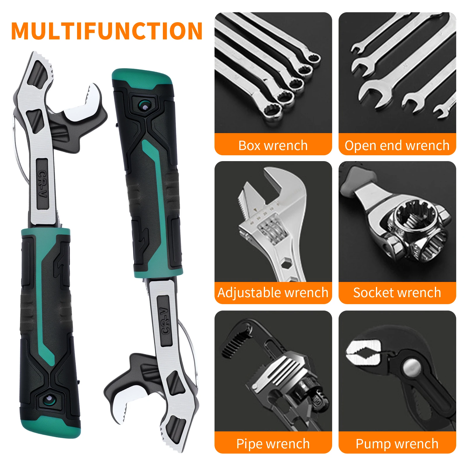 2 قطعة مفتاح الأنابيب عالية الكربون أنابيب الصلب المفك سميكة الأنابيب قبضة أداة قابل للتعديل الأنابيب تحول وجع الذاتي قفل وجع #4