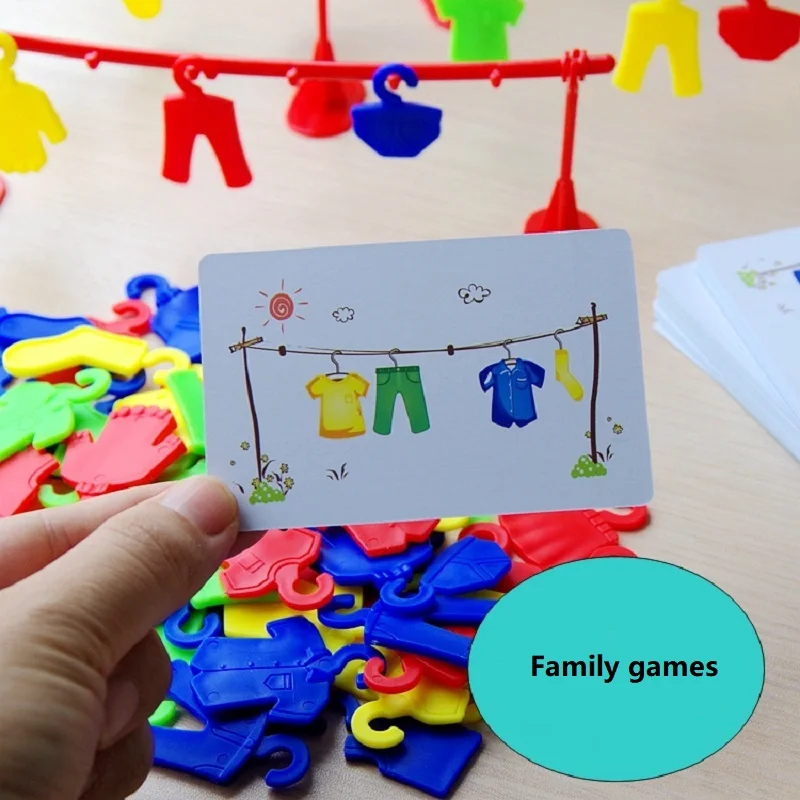 Multiplayer Clothes Contest Play Early Education Toys Logic Training Teaching Interactive Party Board Game