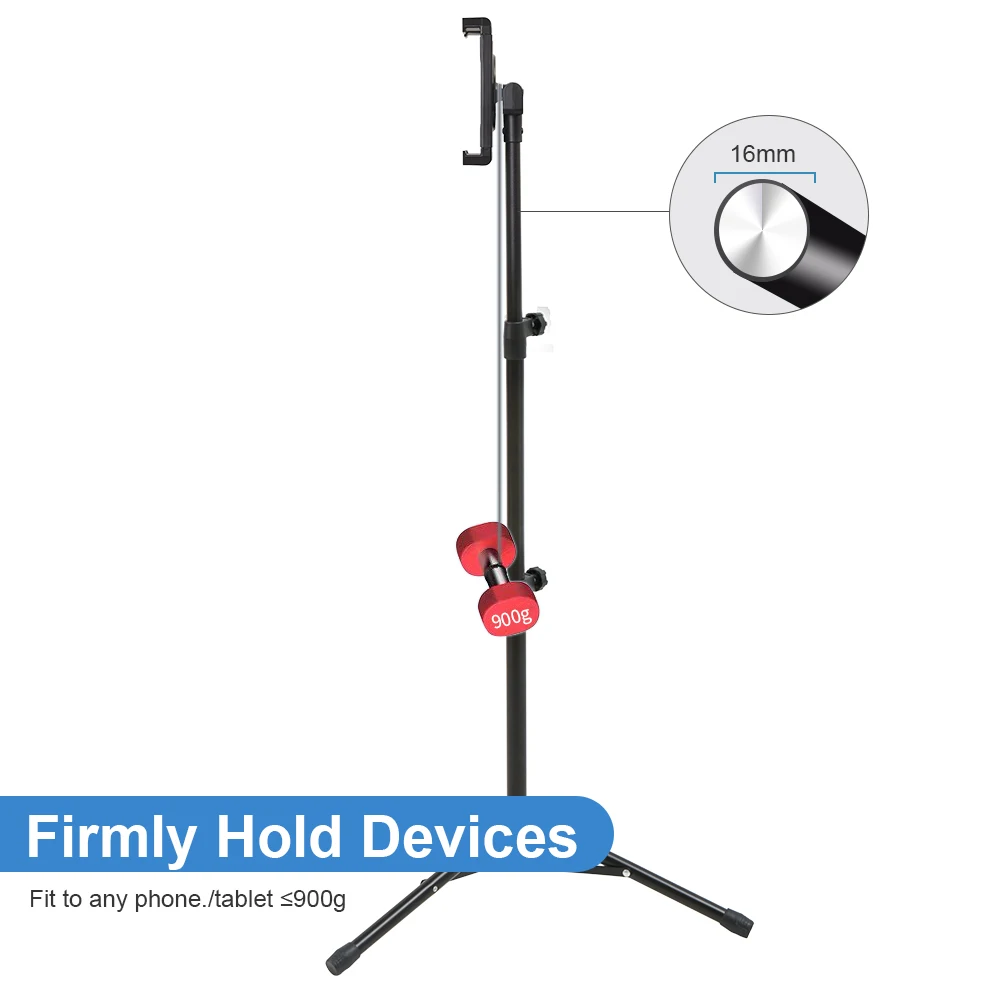 Unho 360° Adjustable Tablet Floor Stand for 4.5-12.9-Inch iPad Phone, Flexible Holder for Bed Sofa
