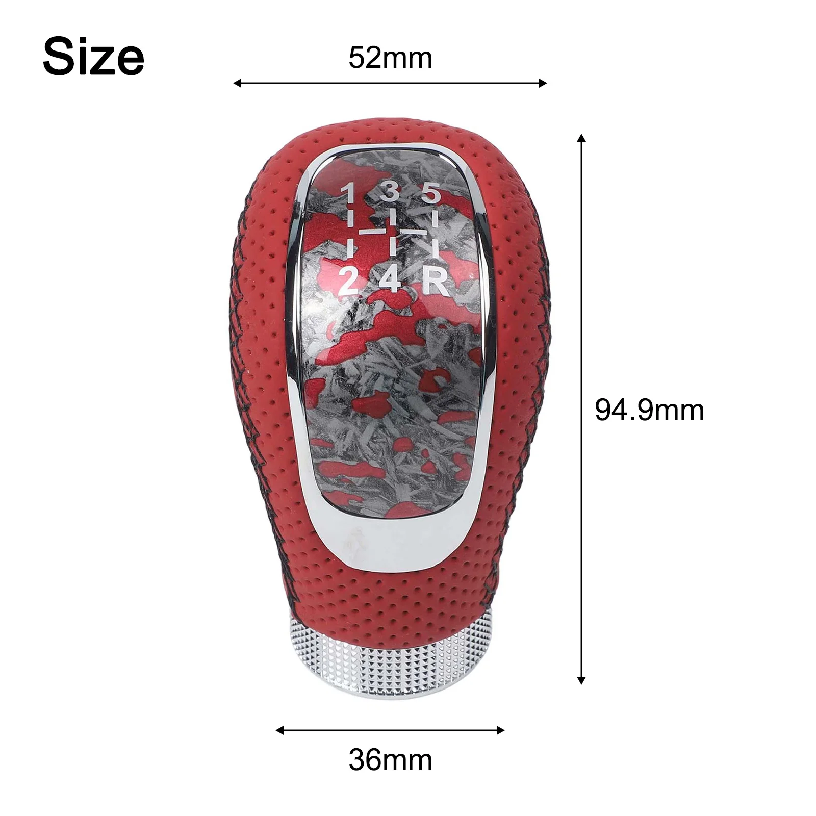 

Blue 5 Speed Shift Knob Elegant And Modern Style Multi-size Adapters For Versatile Fit Driving Experience Improvement