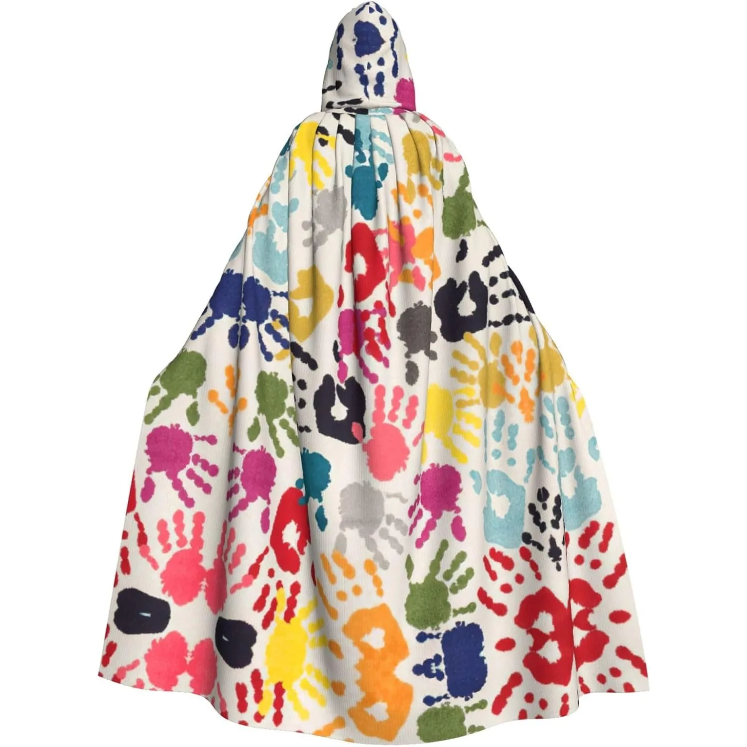 

Накидка с капюшоном и принтом рук для взрослых, карнавальная праздничная накидка, халат для косплея, костюм для вечеринки, готический карнавал