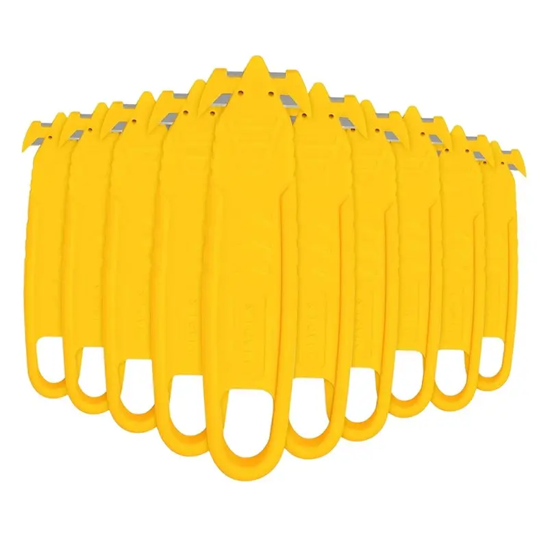 

Ножи-резаки ABZC-Safety Box Cutter, 20 шт., из нержавеющей стали, со скрытым лезвием, с разделителем для ленты, для картонных коробок и упаковок