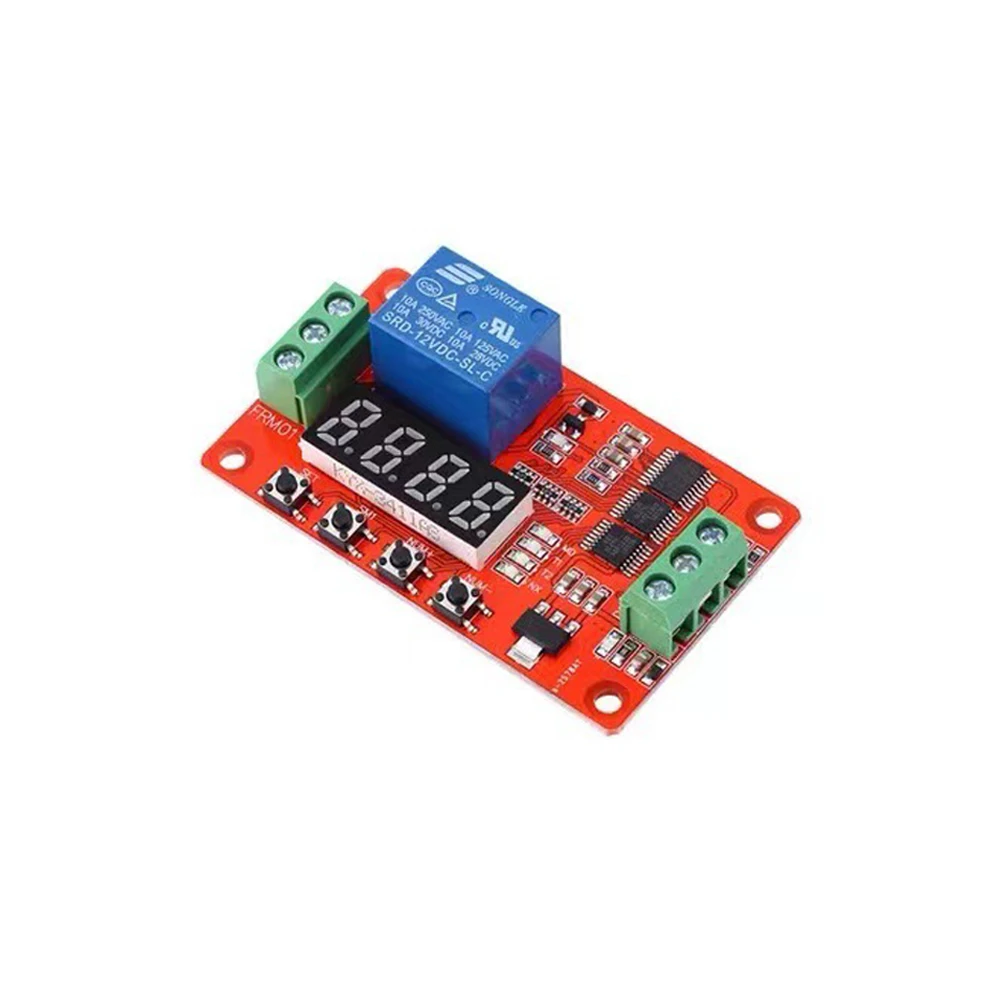 DC 5V 12V 24V 1 Channel FRM01 Multifunction Relay Loop Delay Relay Cycle Timer Switch Self-Locking Timing Relay