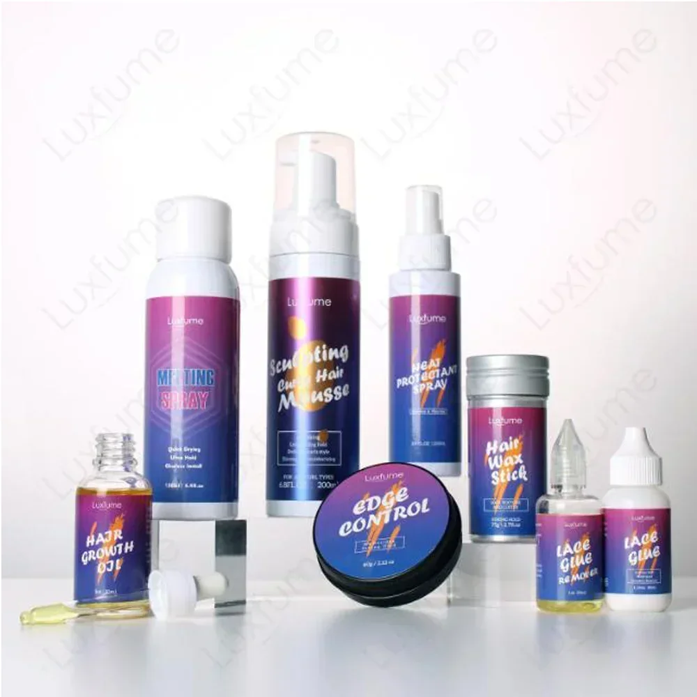 waterproof wig glue kit with everything adhesives glue for lace front wig glue Lace tint mousse edge control wig accessories