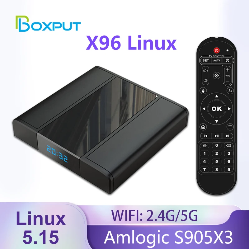 

X96 Linux 5.15 OS Set Top Box BT 4.2 2.4G/5G WiFi TV Box Amlogic S905X3 4GB 32GB Digital Signage Player Media