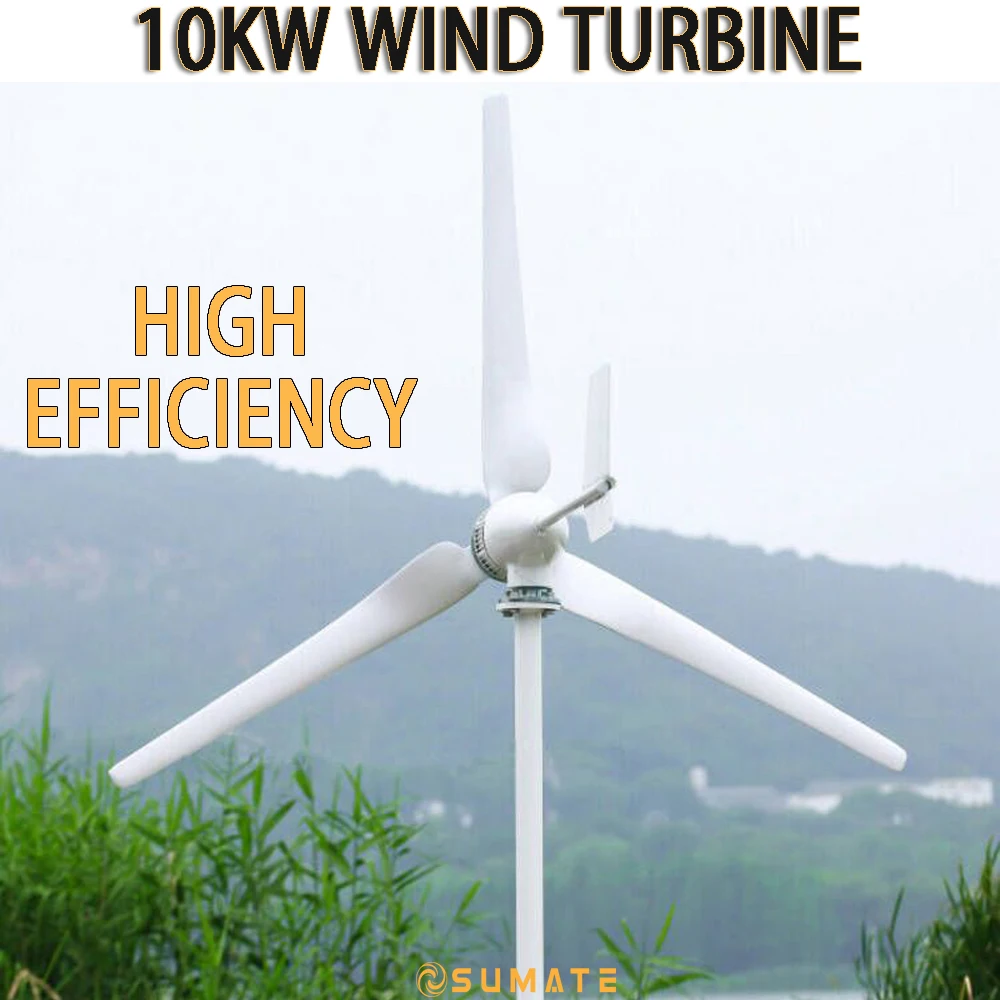 

10KW 12V 24V 48V Horizontal Wind Power Turbine For Home Farm Electric Generator 10000W Windmill 3 Blades Three Phase AC