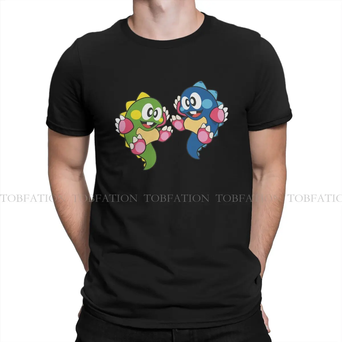 Bubble Bobble Game Bip & Bub T Shirt Fashion Men's Tees Summer Cotton Clothing Harajuku O-Neck TShirt