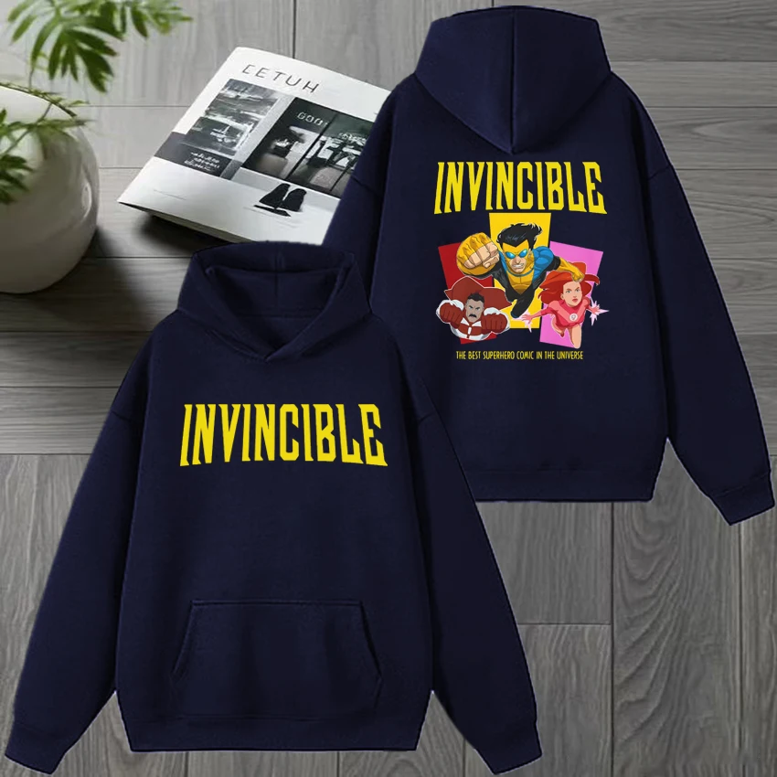 Hot Sale Invincible harajuku mode Grafische Winter Hoodies Mannen vrouwen comics populaire Fleece Sweatshirt Unisex Casual truien