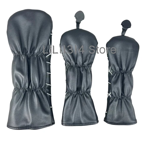 Imagen 2 del producto Cubierta de cabeza de madera con bordado de araña, cuero PU blanco, rojo, negro, conductor de Club de Golf, cubierta de cabeza híbrida FW