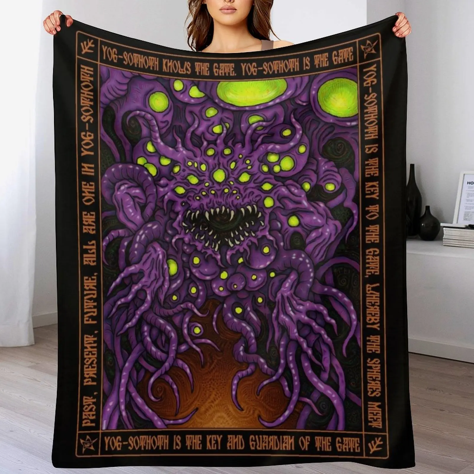 New Yog Sothoth Icon - Azhmodai 2018 Throw Blanket Winter beds Kid'S Extra Large Throw Camping Blankets