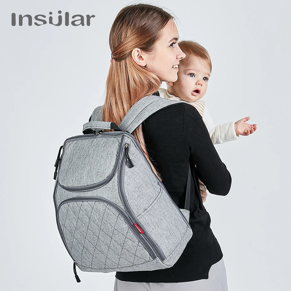 Insular Baby Diaper Backpack Mother Tote Bag Baby Nappy Changing Bags Large Capacity Maternity Mummy Baby Travel Stroller Bags