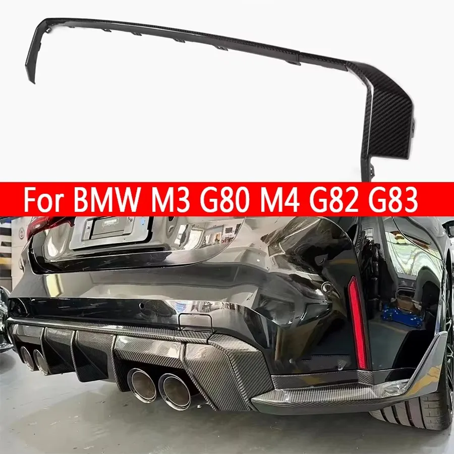 

For BMW M3 G80 M4 G82 G83 2021+ Dry carbon fiber rear bumper trim strip rear lip trim strip modified upgraded body kit