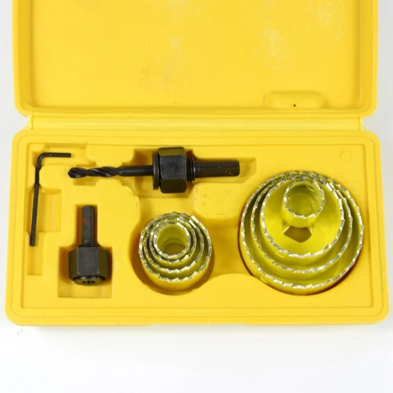 Durable 19-64mm Hole Set with Carrying Case for Accurate Cuts in and Plastic Multipurpose Set KXRE