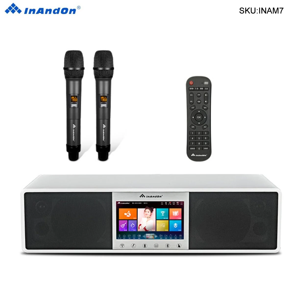 

INAM7 InAndOn Music King Song Order Machine Home KTV Sound Set TV Echo Wall Karaoke All in One Machine Home