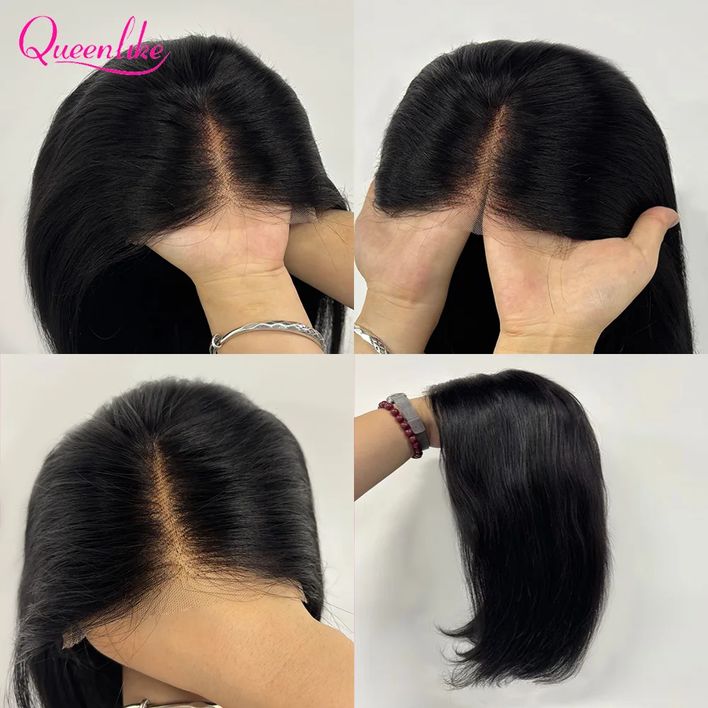 12 inch Straight Glueless Bob Wig Human Hair Wigs Ready to Wear Brazilian Remy Hair Wigs for Women 4x4 Pre Cut Closure Wigs