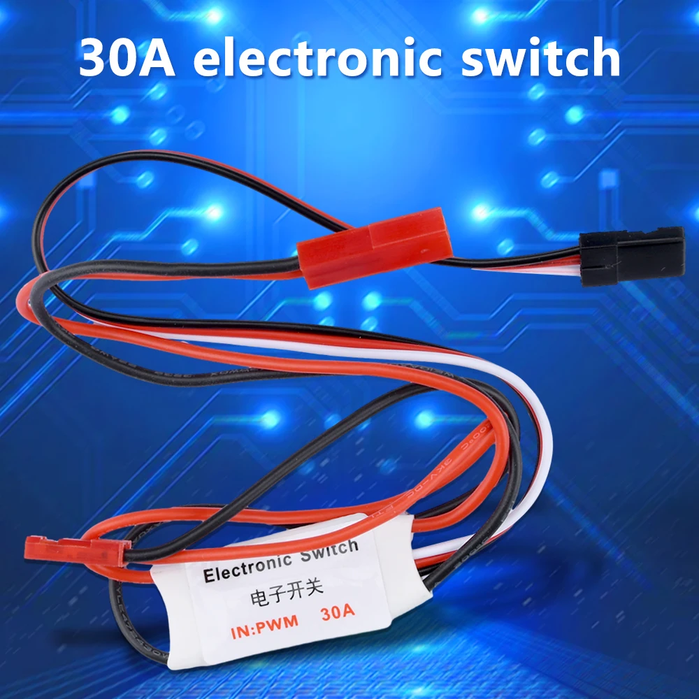 2A 20A 30A Electronic Switch PWM 3.7-27V 3-5V 3-30V Input for RC FPV Models Airplane LED Light Controller Engine Switch