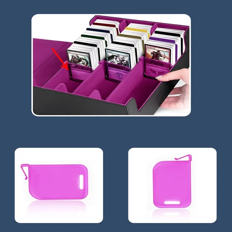 

10 шт., полипропиленовая пластиковая коробка для коллекционных карточек, перегородка, зажим для игровых карт, многослойная коробка, проставка для карт, классификация хранения, барьерная пластина, зажим