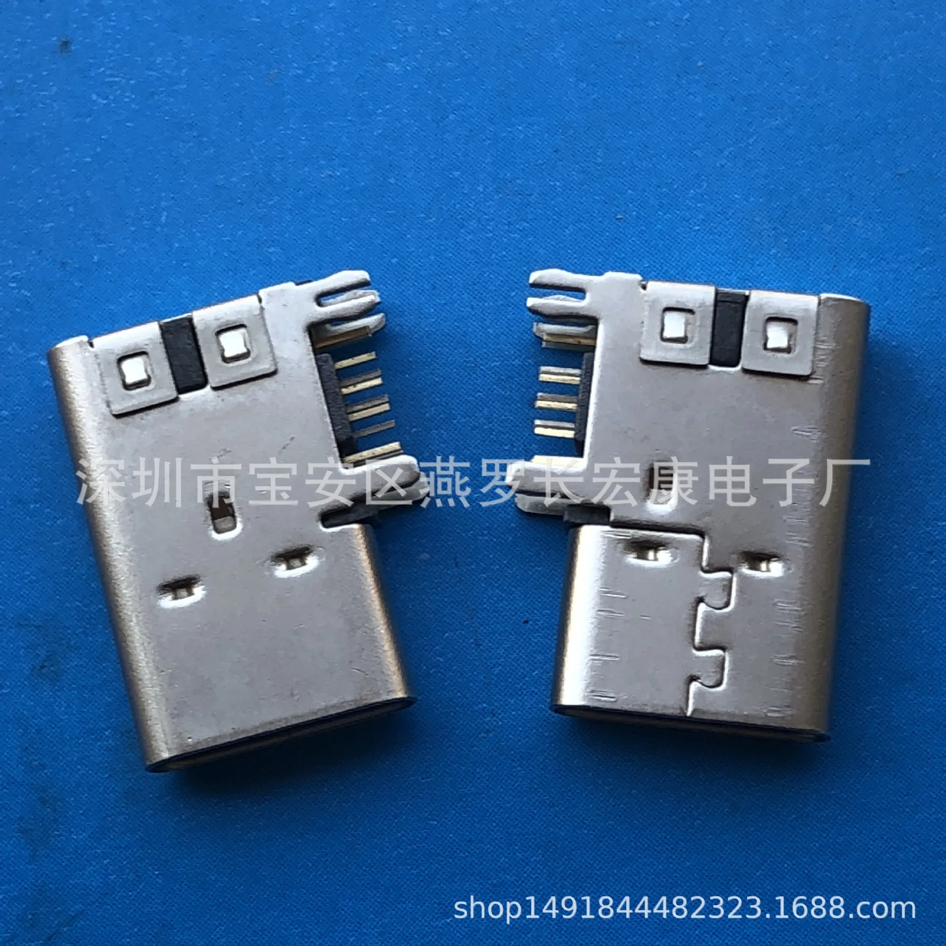 For USB 3.1 TYPE-C Side Plug Extended Body 90 Degree Four-Pin Side Vertical 14Pin Female Plug-in Connector