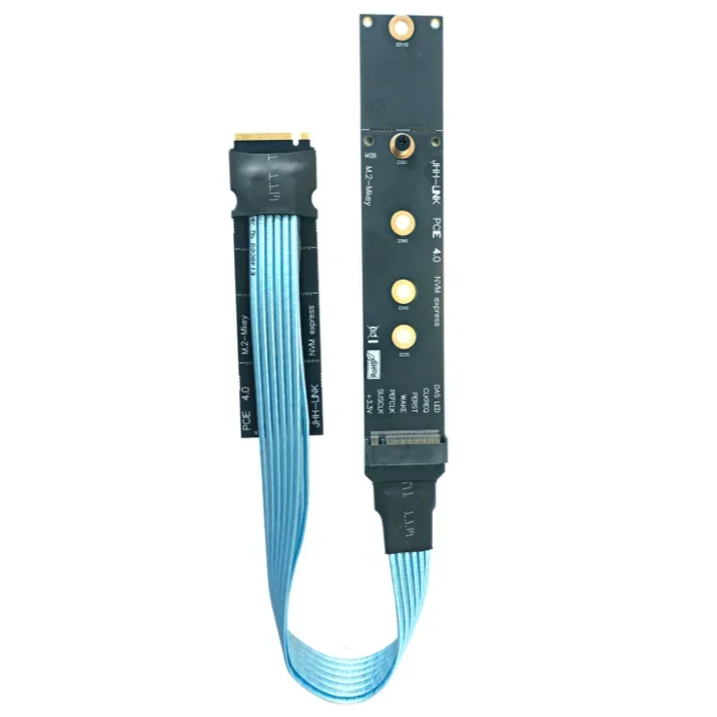 M.2 NVMe M KEY SSD Solid State Drive Extension Adapter Cable PCIE 4.0 3.0 X4 22110 Size SSD Soft Flat Cable M2 MKEY