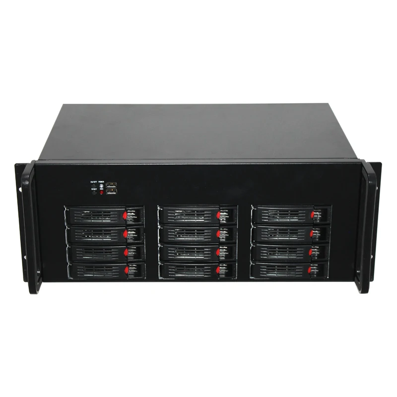 NAS case 12 bays storage ITX hot swap 4U server chassis manufacturer   with 2.5/3.5 hdd