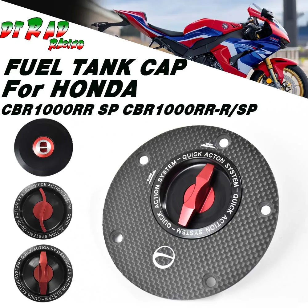 

For HONDA CBR1000RR/SP/SP2 2017-2023 CBR1000RR-R/SP 2020-2023 Carbon Fiber Quick Open Fuel Tank Cap Fast Locking Oil Gas Cover