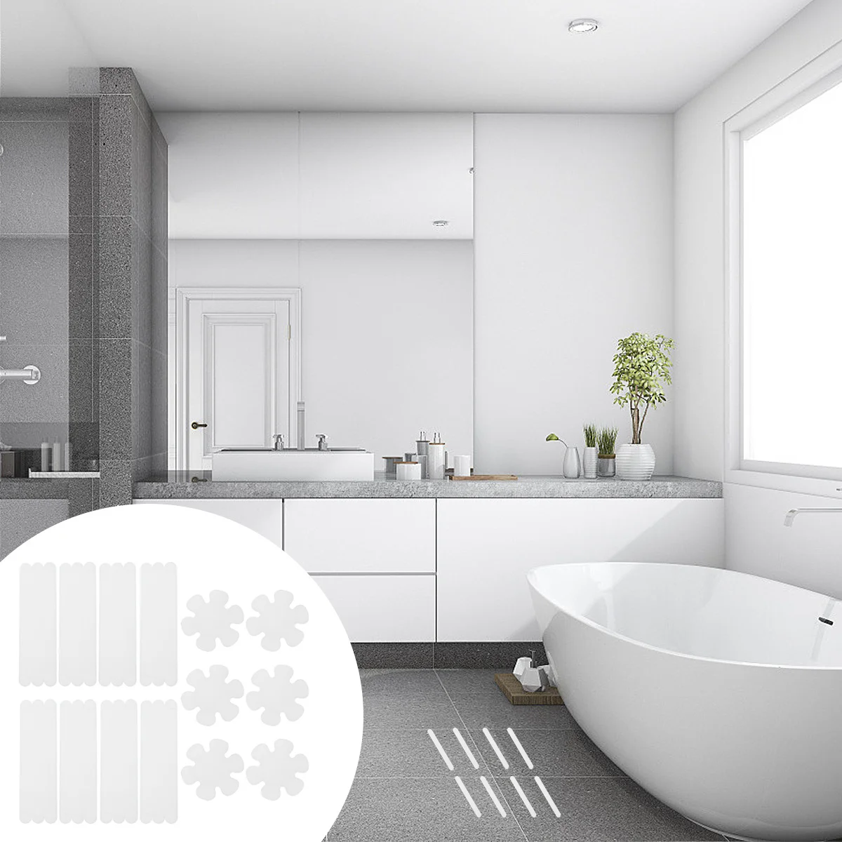 

30pcs Anti-Slipping Sticker Non-Slip Bath Mat For Shower Tub Floor Kitchen Bathroom Pool Balcony Corridor Doorway Anti Skid