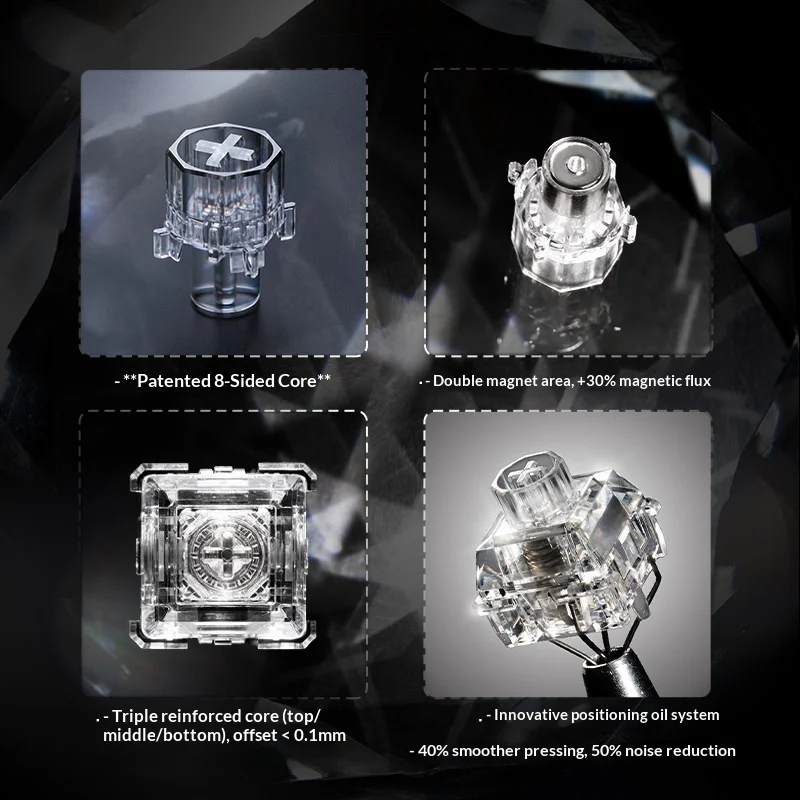 Wuquestudio Babao Magnetic Switch Diamond Switches Linear Hall Effect Heart Of The Ocean  Custom Gaming Keyboard Accessories