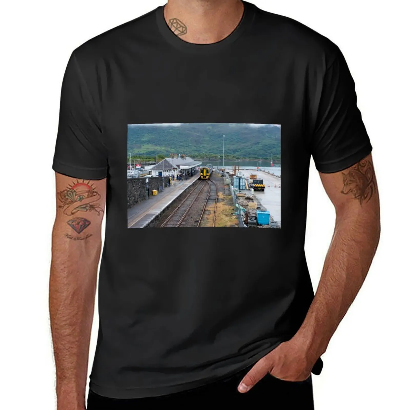 Kyle of Lochalsh station T-Shirt heavyweights anime clothes sweat plain white t shirts men