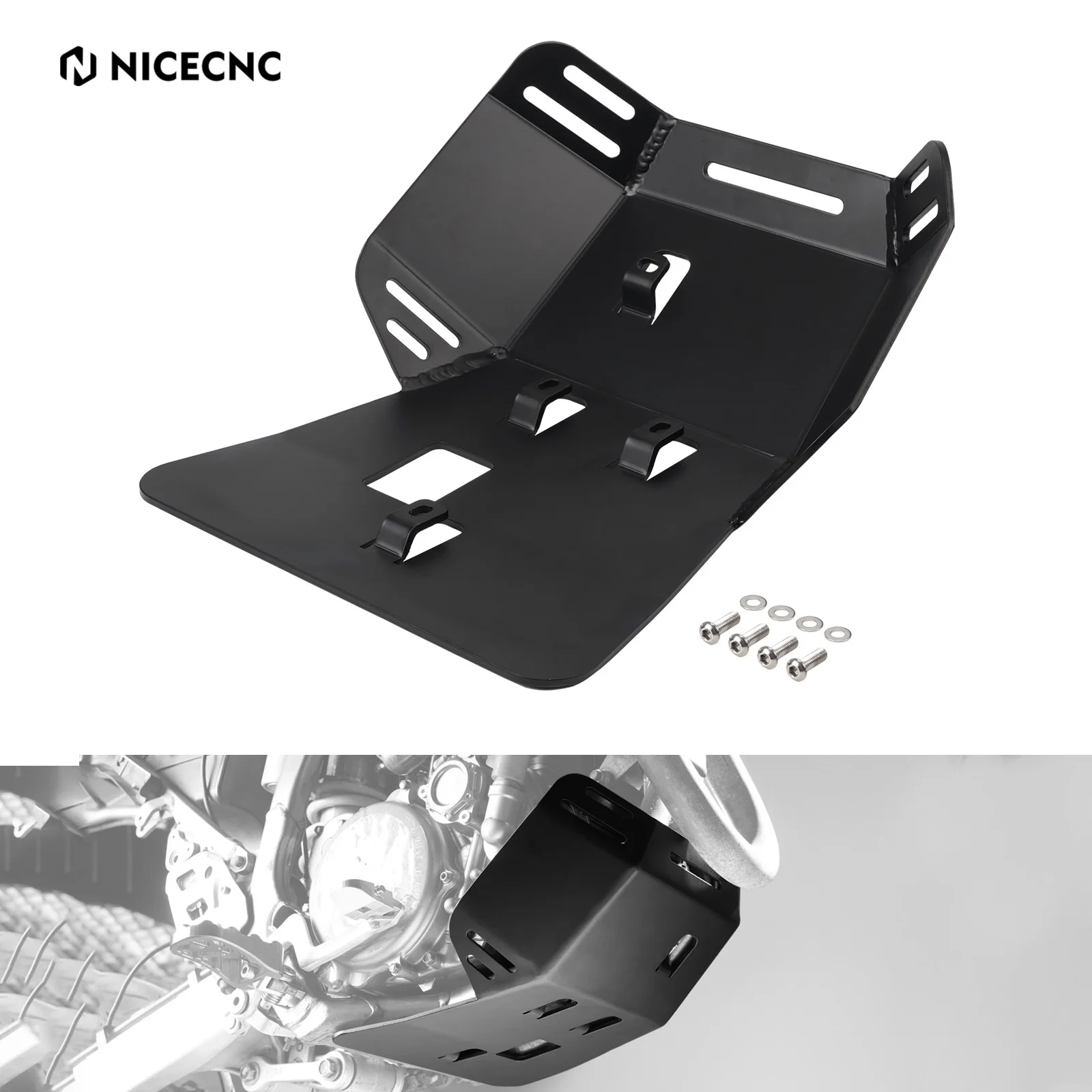 

NICECNC For 2024 Suzuki DRZ400 DRZ400E DRZ400S DRZ400SM 2000-2024 DR-Z400 E S SM Motorcycle Engine Chassis Protector Skid Plate